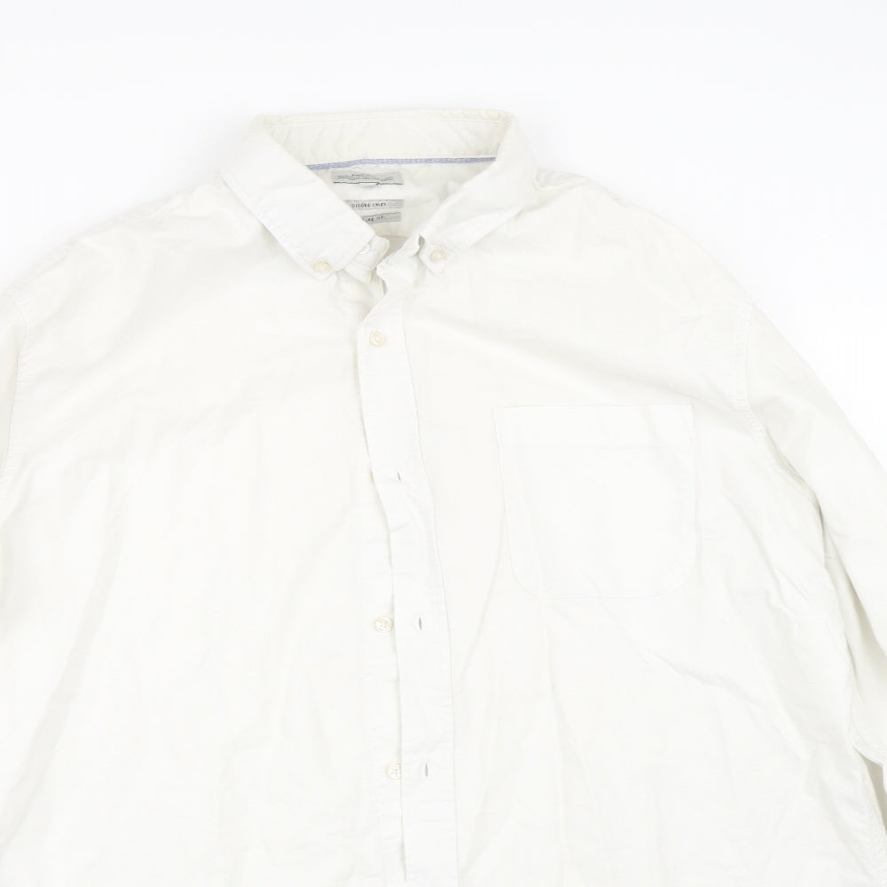 NEXT Mens Beige    Button-Up Size XL