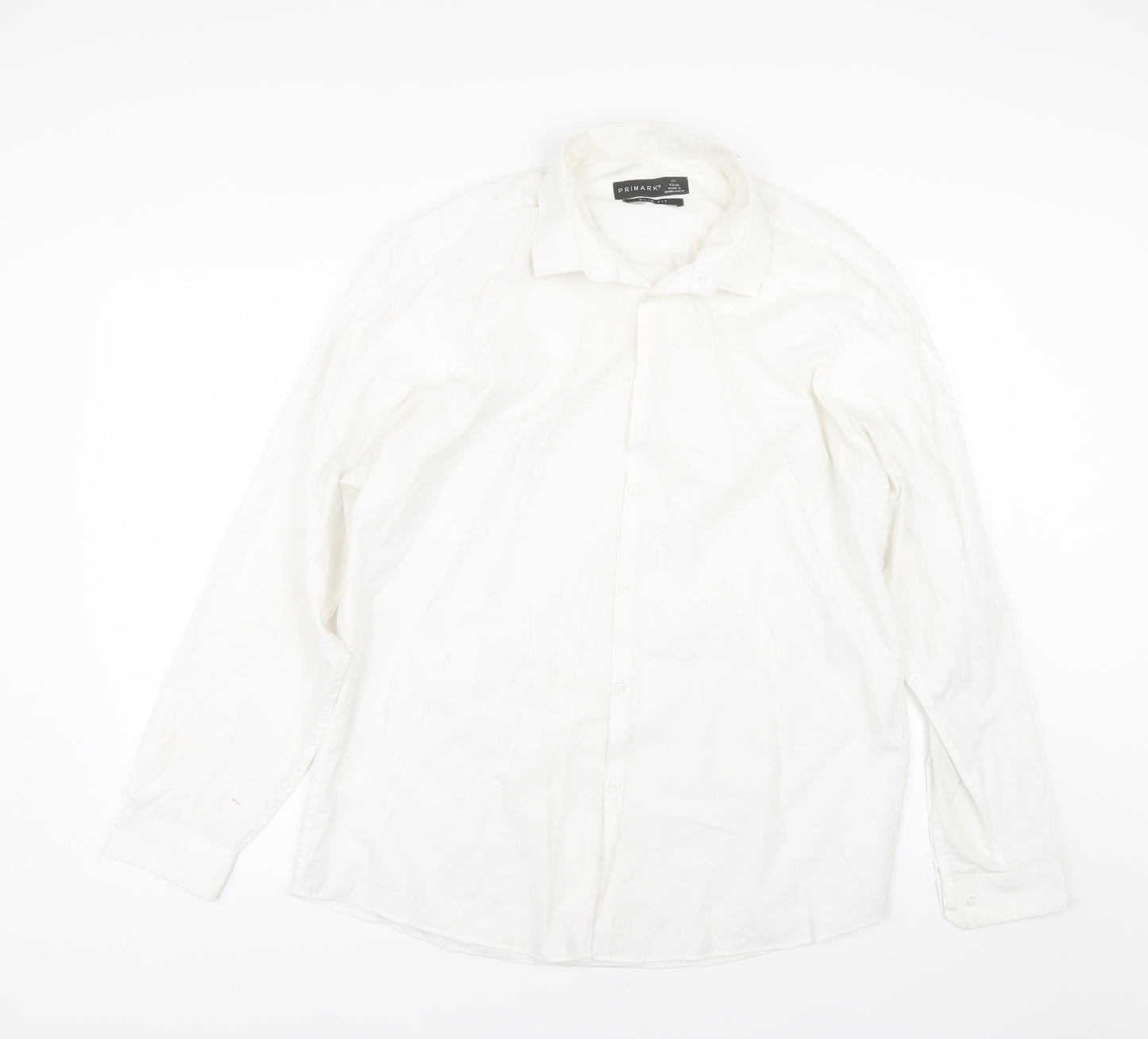 Primark Mens White    Dress Shirt Size 17