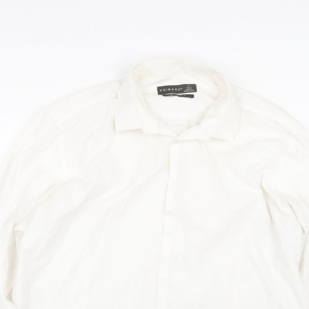 Primark Mens White    Dress Shirt Size 17