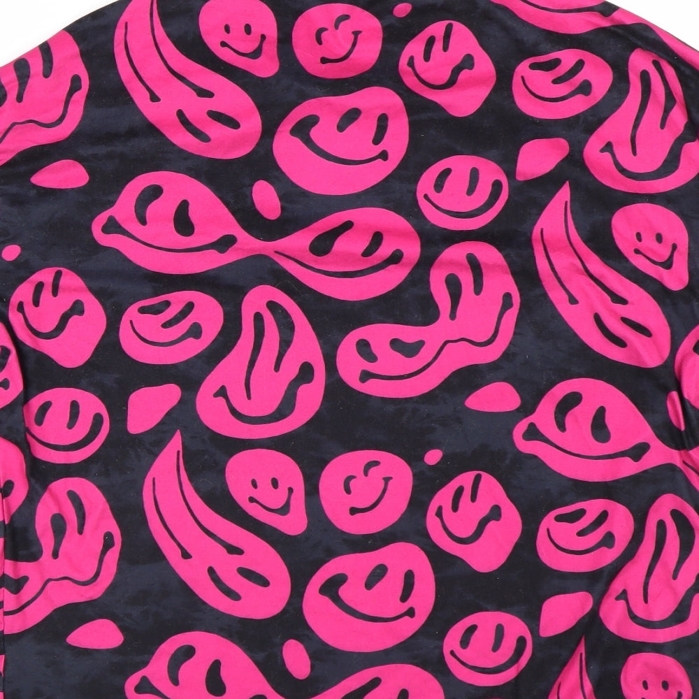 Shien Womens Multicoloured Geometric  Basic T-Shirt Size S