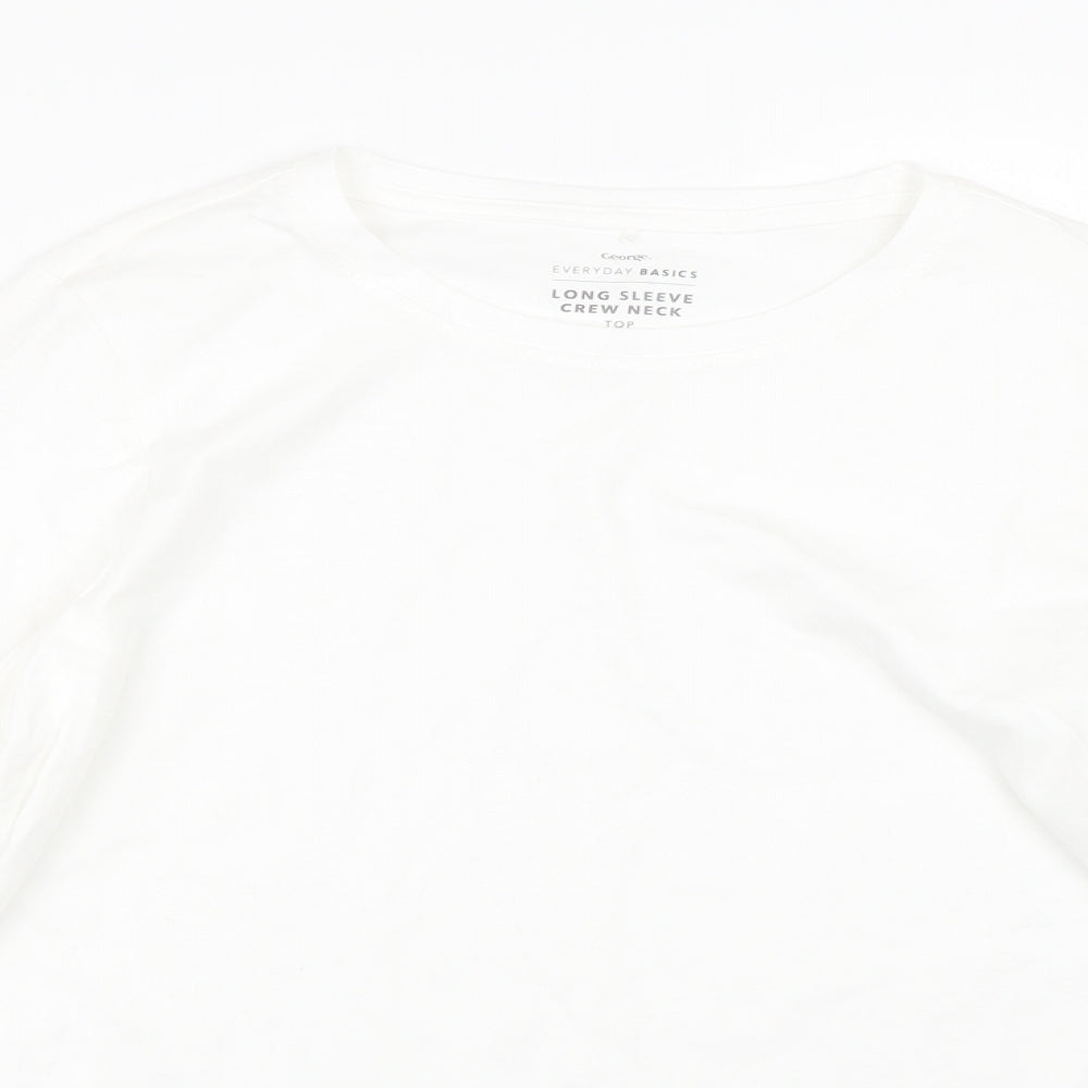 George Womens White   Basic T-Shirt Size 12