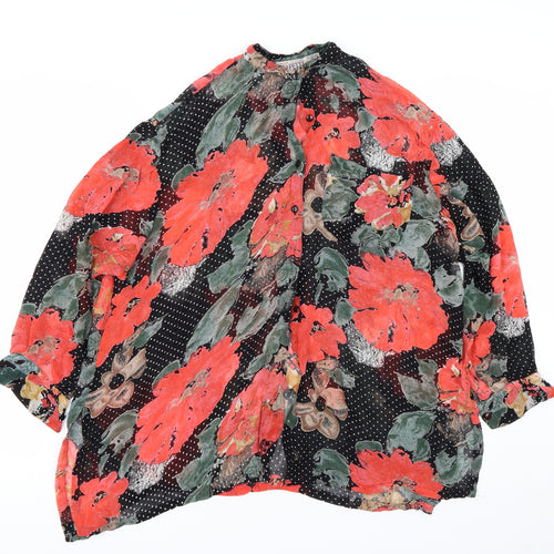 Scapetti Womens Multicoloured Floral  Basic Button-Up Size XL
