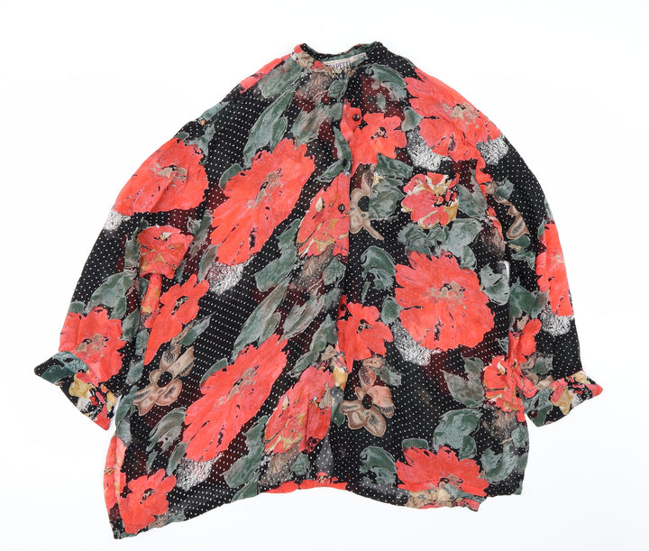 Scapetti Womens Multicoloured Floral  Basic Button-Up Size XL