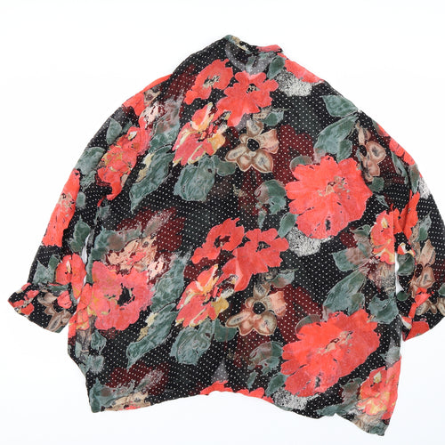 Scapetti Womens Multicoloured Floral  Basic Button-Up Size XL