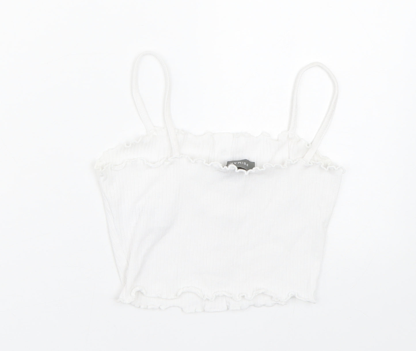 Primark Womens White   Cropped Tank Size 6