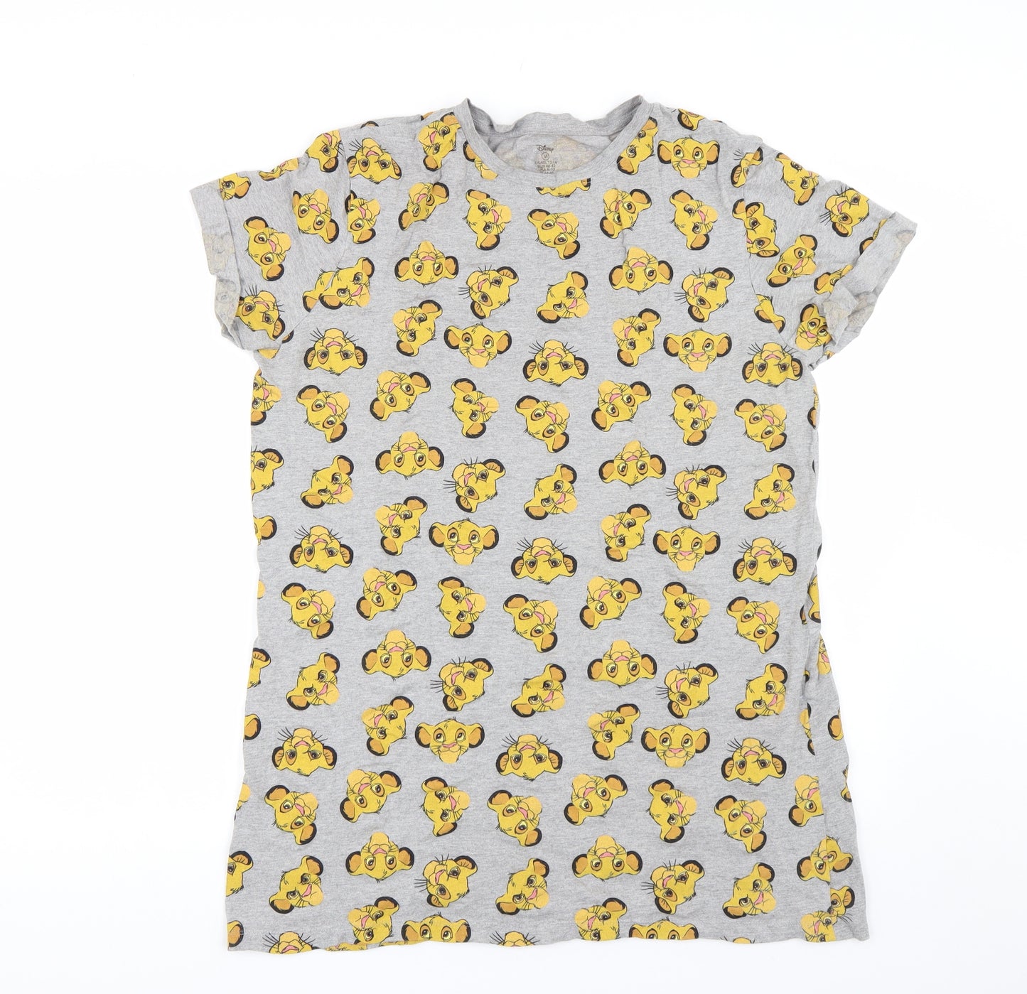 Primark Womens Grey Polka Dot  Top Pyjama Top Size M  - Lion King