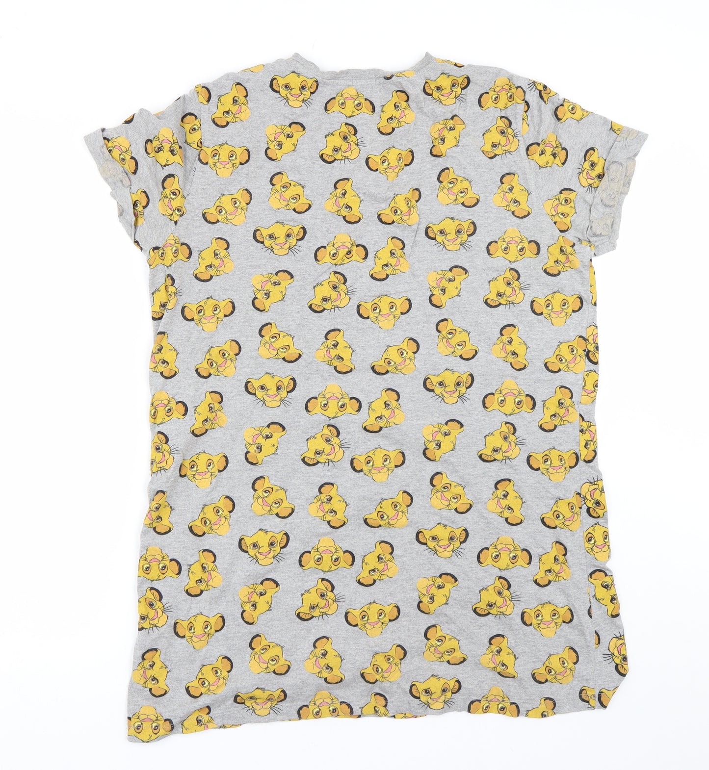 Primark Womens Grey Polka Dot  Top Pyjama Top Size M  - Lion King