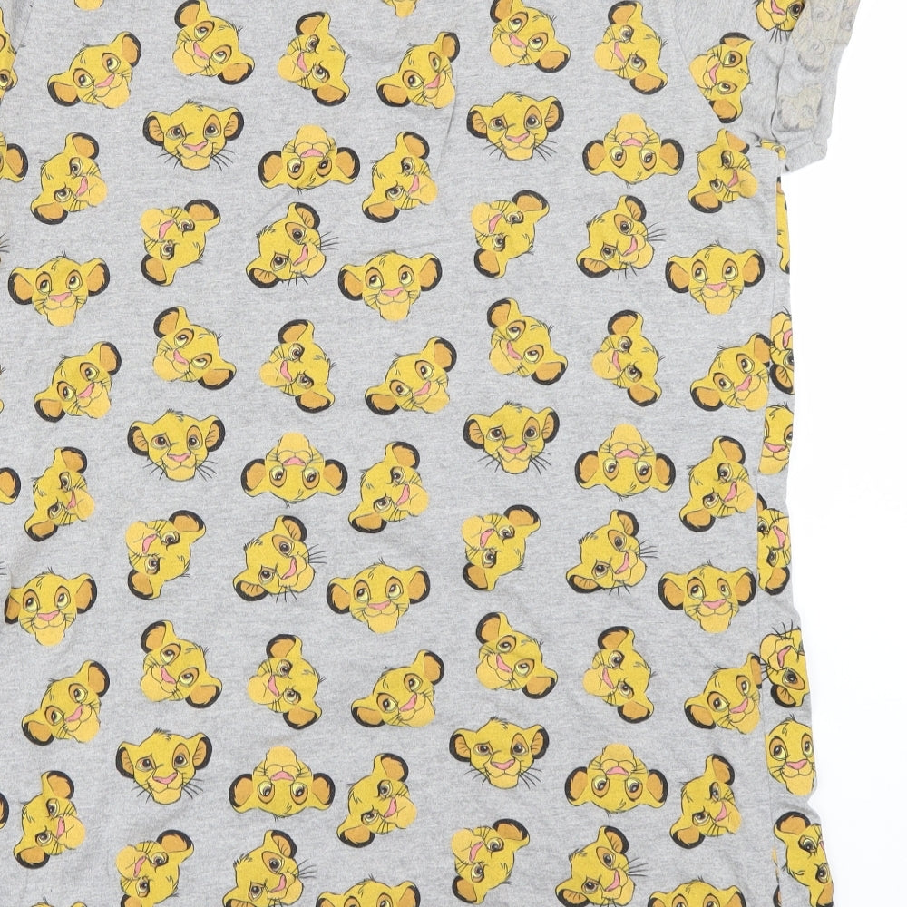 Primark Womens Grey Polka Dot  Top Pyjama Top Size M  - Lion King