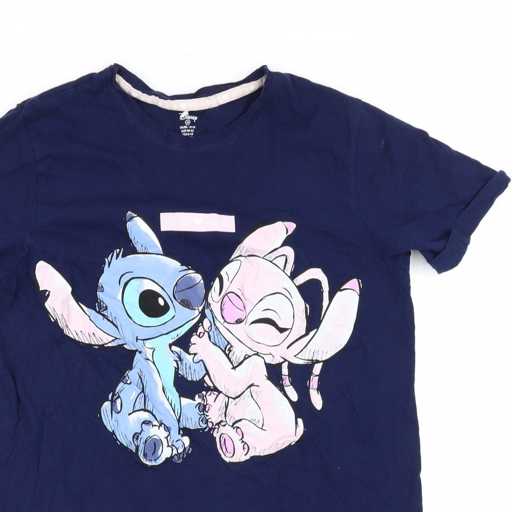 Primark Womens Blue   Top Pyjama Top Size M  - Lilo & Stitch