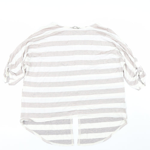 George Womens Pink Striped  Basic T-Shirt Size 12