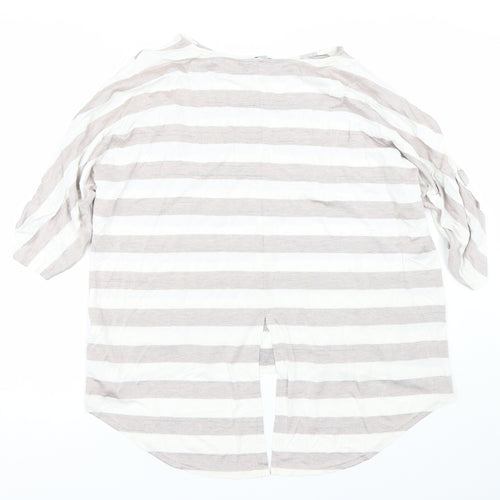 George Womens Pink Striped  Basic T-Shirt Size 12