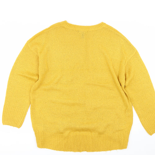 New Look Womens Yellow   Pullover Jumper Size L