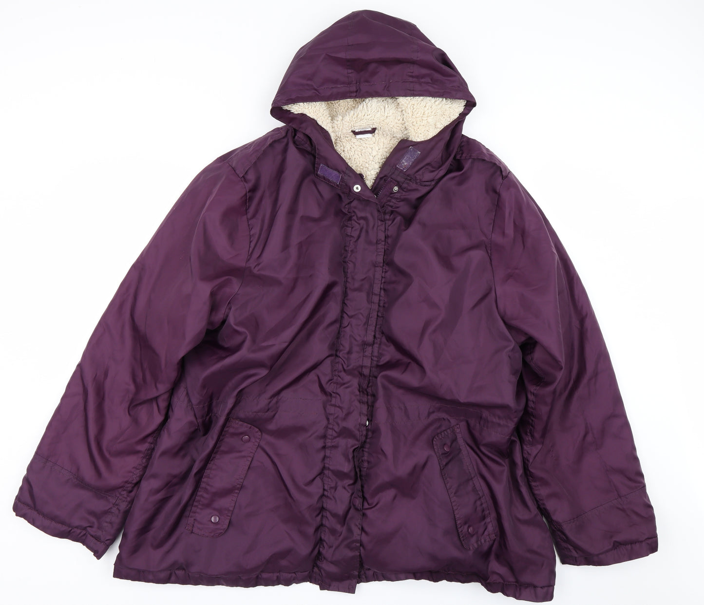 Cotton Traders Womens Purple   Overcoat Coat Size 26