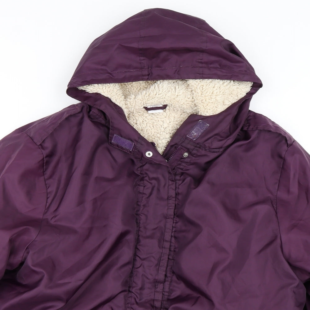 Cotton Traders Womens Purple   Overcoat Coat Size 26