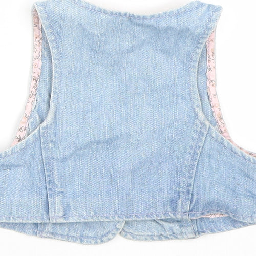 Bluezoo Girls Blue  Denim Basic Tank Size 5-6 Years