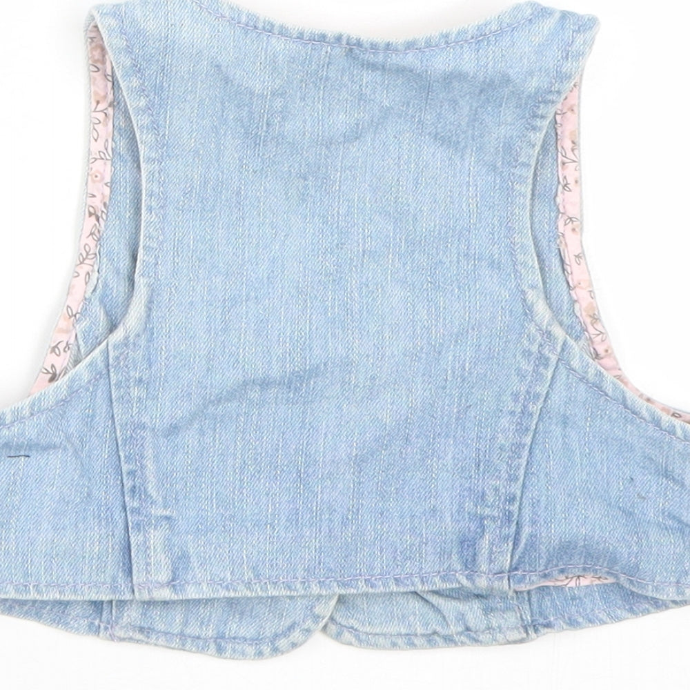 Bluezoo Girls Blue  Denim Basic Tank Size 5-6 Years