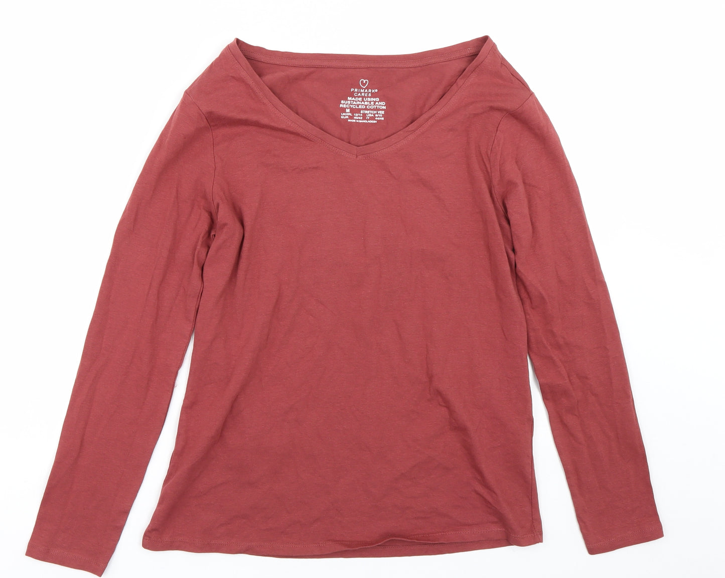Primark Womens Red   Basic T-Shirt Size M