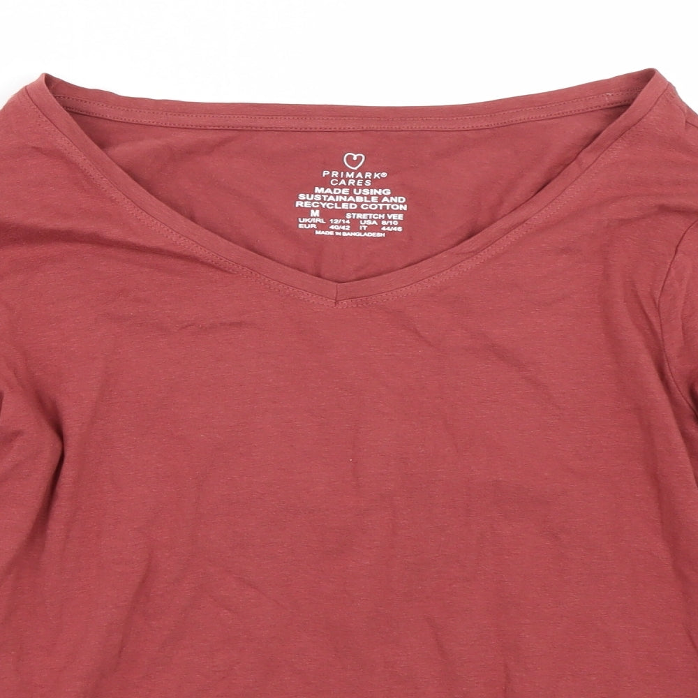 Primark Womens Red   Basic T-Shirt Size M