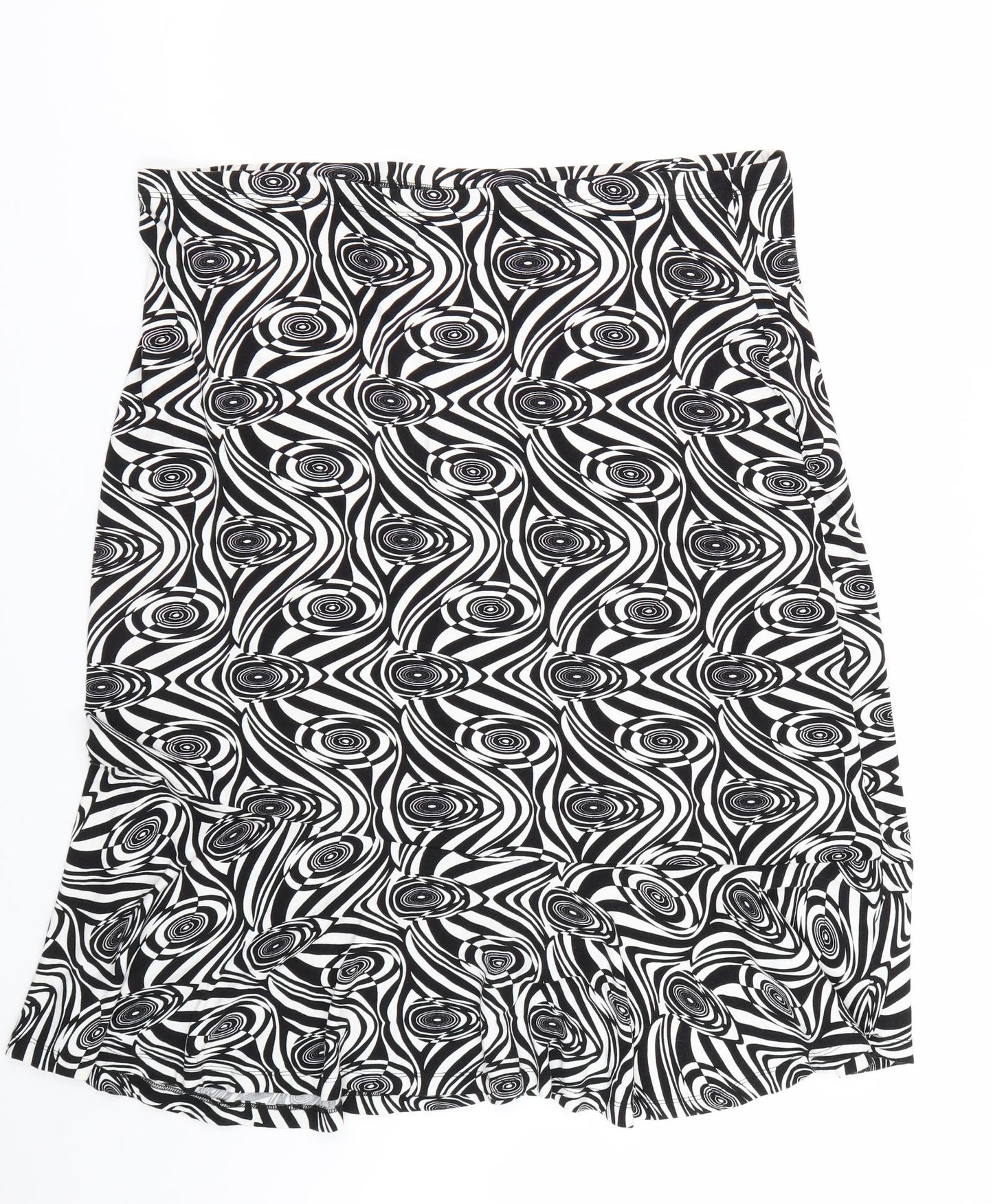 No secret Womens Black Geometric  Maxi Skirt Size 22