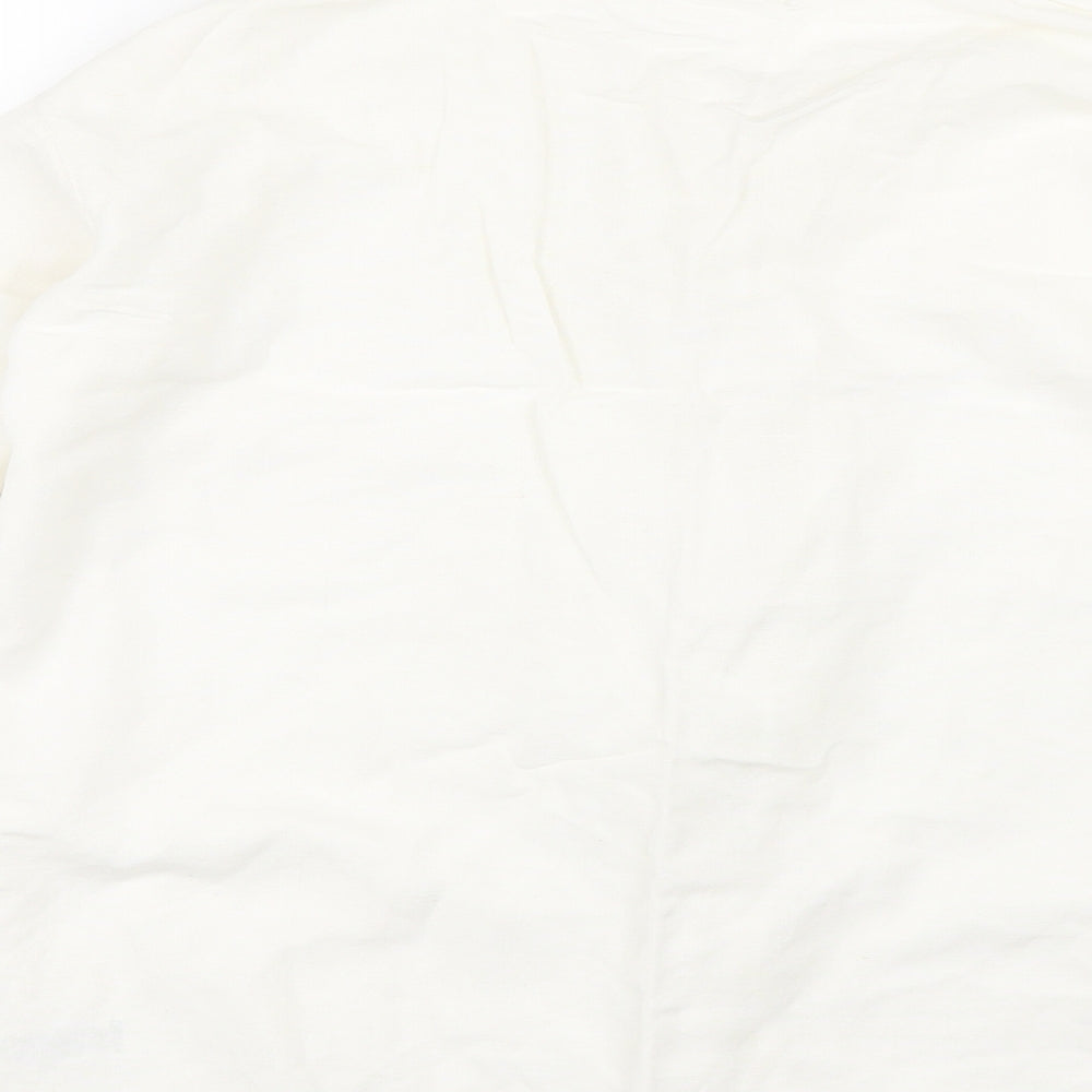 Only Clothes Womens White Floral  Basic Button-Up Size L
