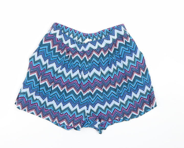 H&M Womens Blue Striped Sailor Shorts Size 8