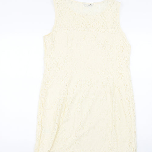 F&F Womens Beige Fair Isle  Tank Dress  Size 16