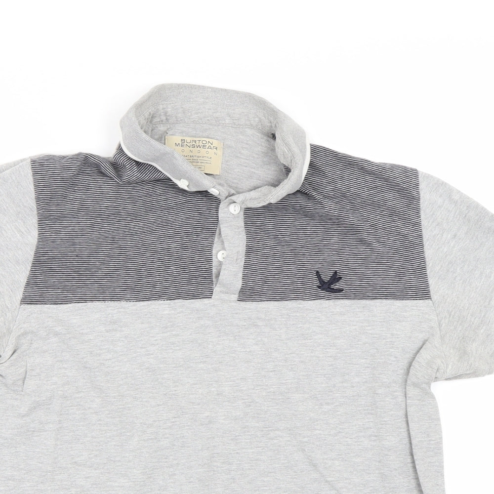 Burton Mens Grey    Polo Size M