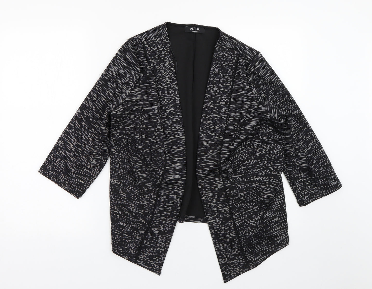George Womens Black Striped  Cardigan Jumper Size 14