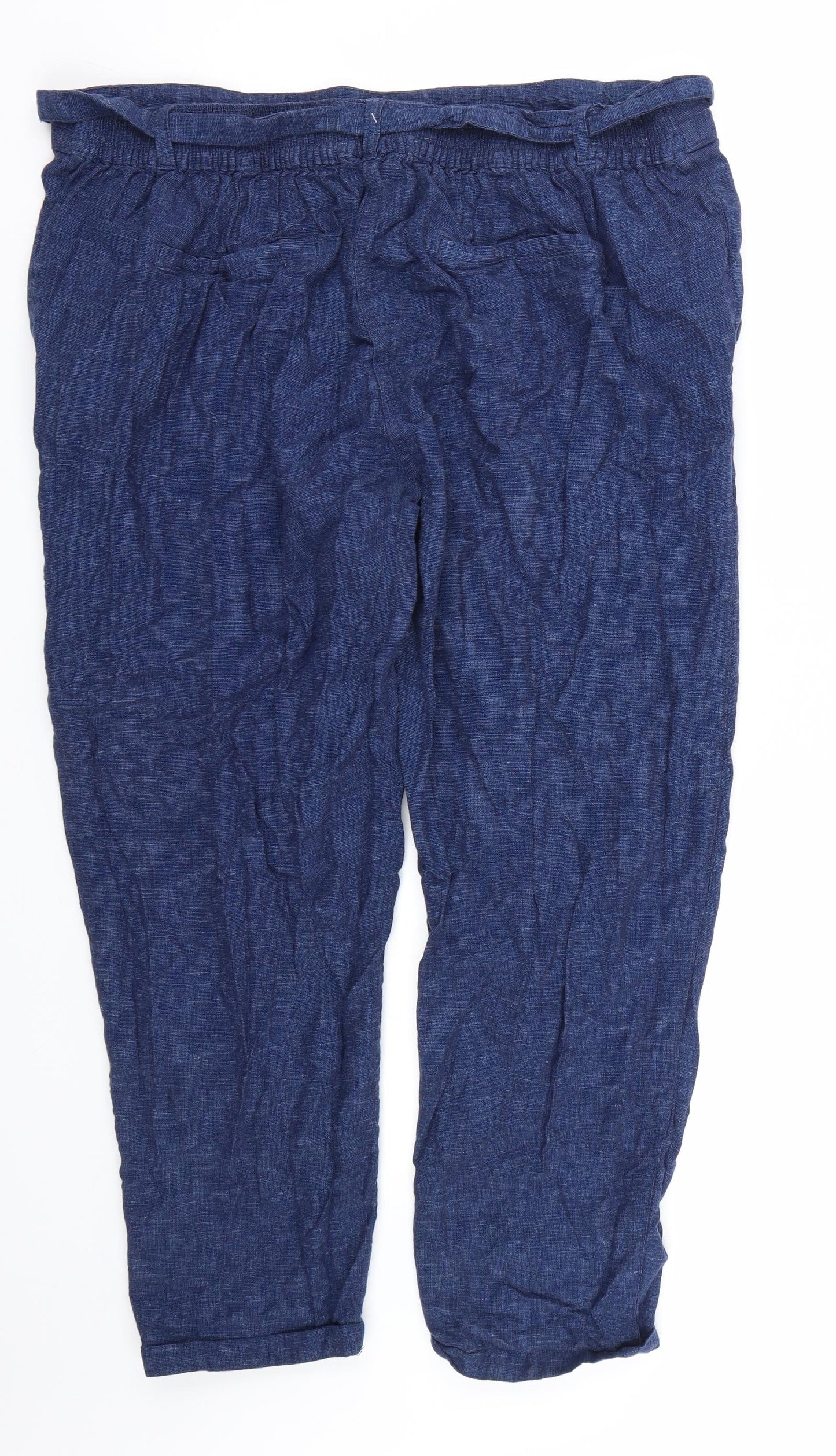 Nutmeg Womens Blue   Capri Trousers Size 20 L24 in