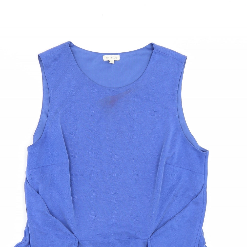 River Island Womens Blue   Basic Tank Size 14