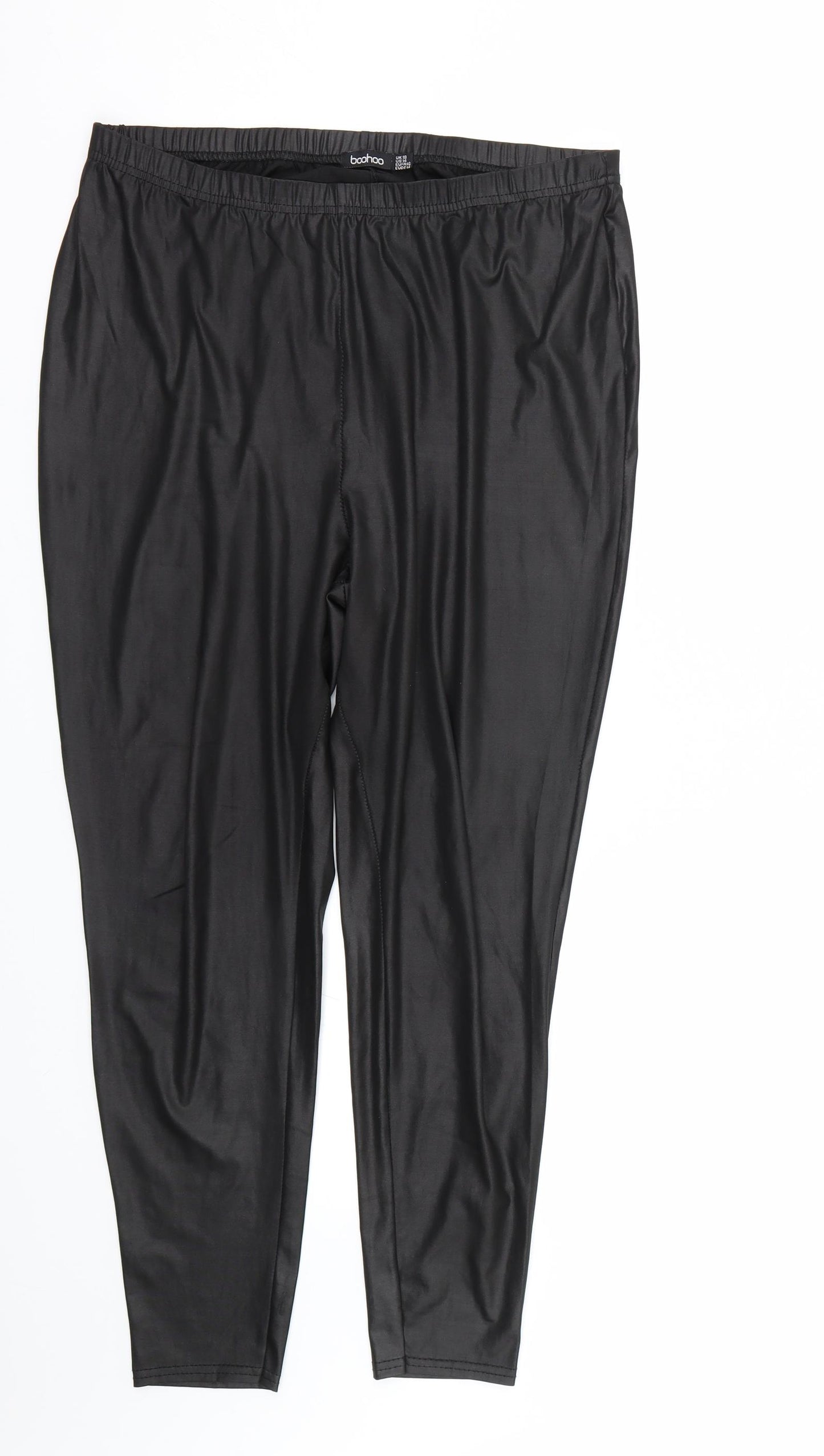 Boohoo Womens Black   Capri Leggings Size 18 L25 in