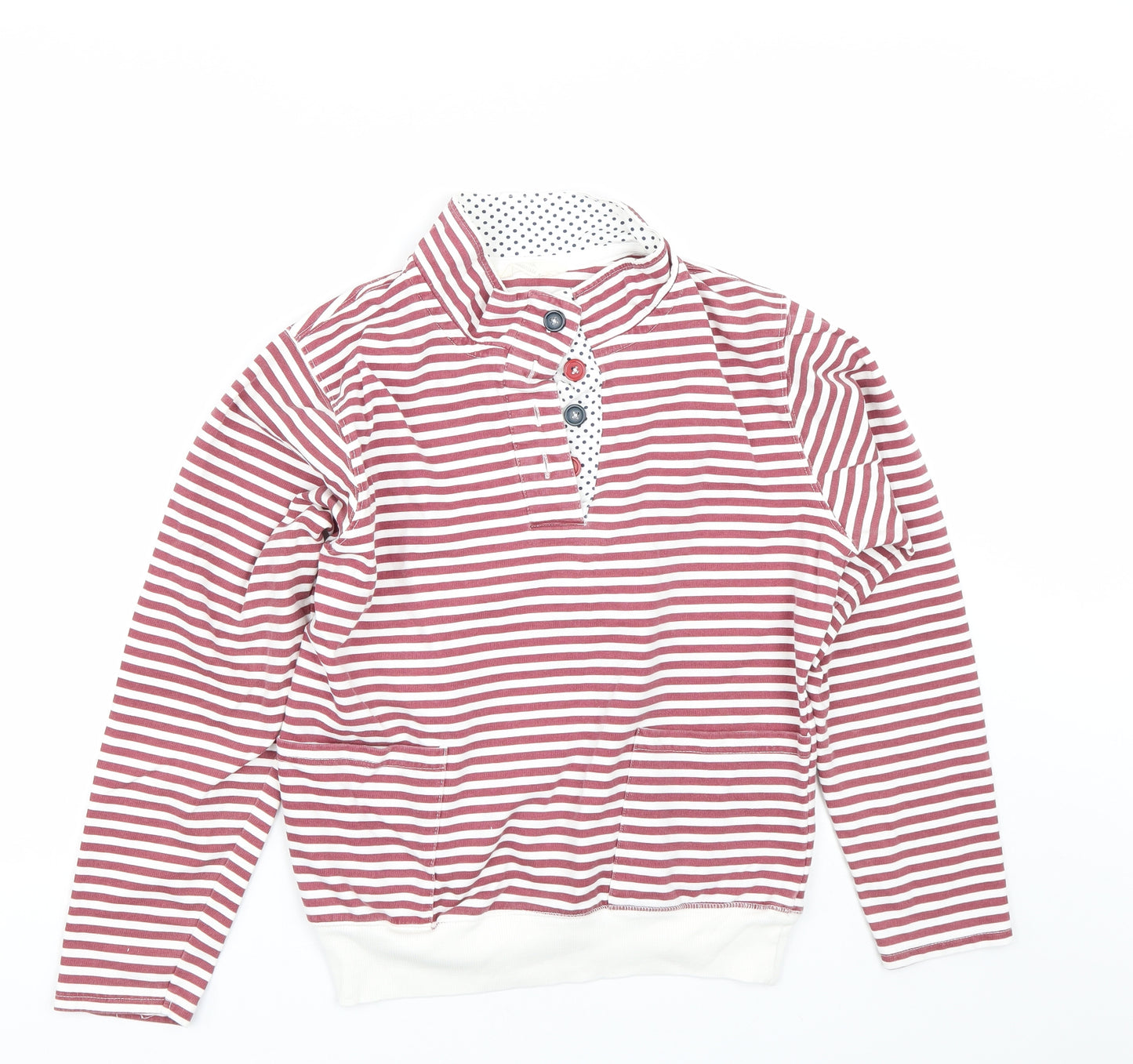 Original Essentials Womens Red Striped  Pullover Jumper Size S