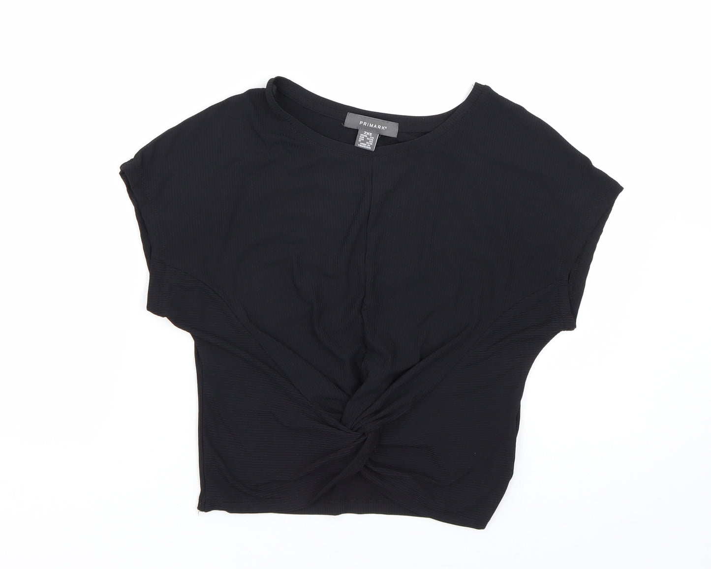 Primark Womens Black   Basic T-Shirt Size 2XS
