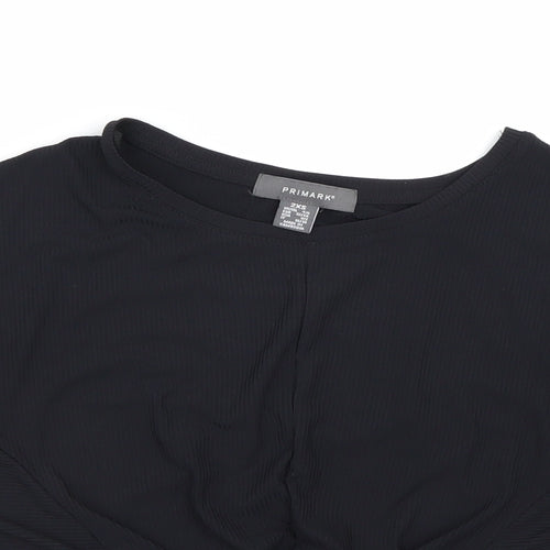 Primark Womens Black   Basic T-Shirt Size 2XS