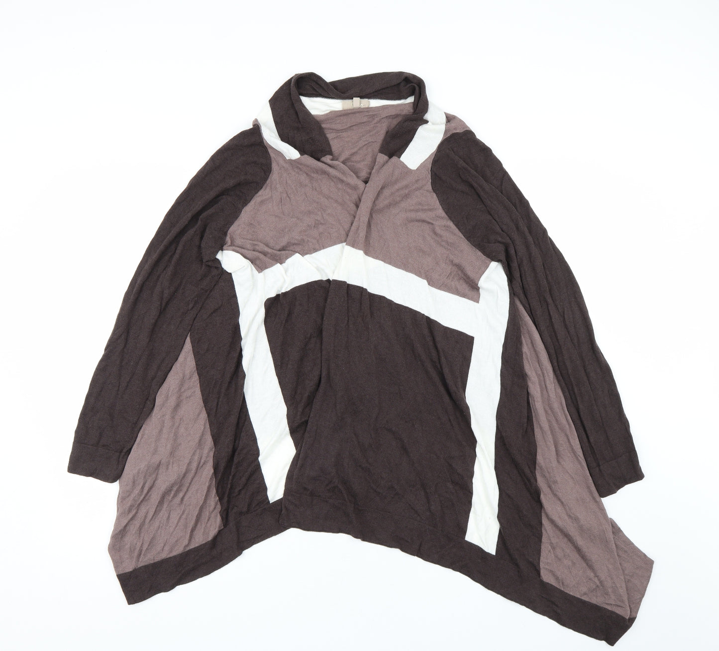 Soon Womens Brown Striped  Cardigan Jumper Size 20