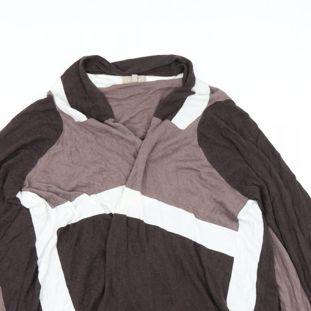 Soon Womens Brown Striped  Cardigan Jumper Size 20