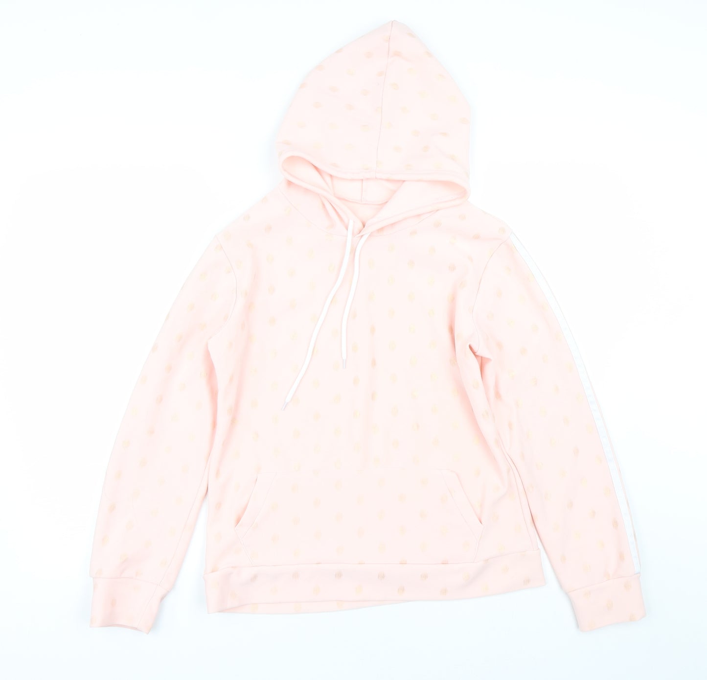 Preworn Womens Pink Polka Dot  Pullover Hoodie Size M
