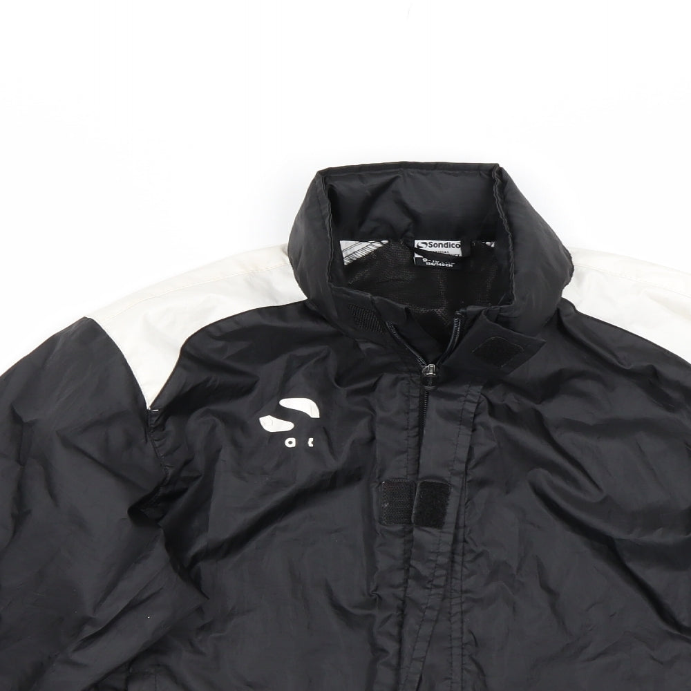 Sondico Boys Black   Rain Coat Coat Size 9-10 Years