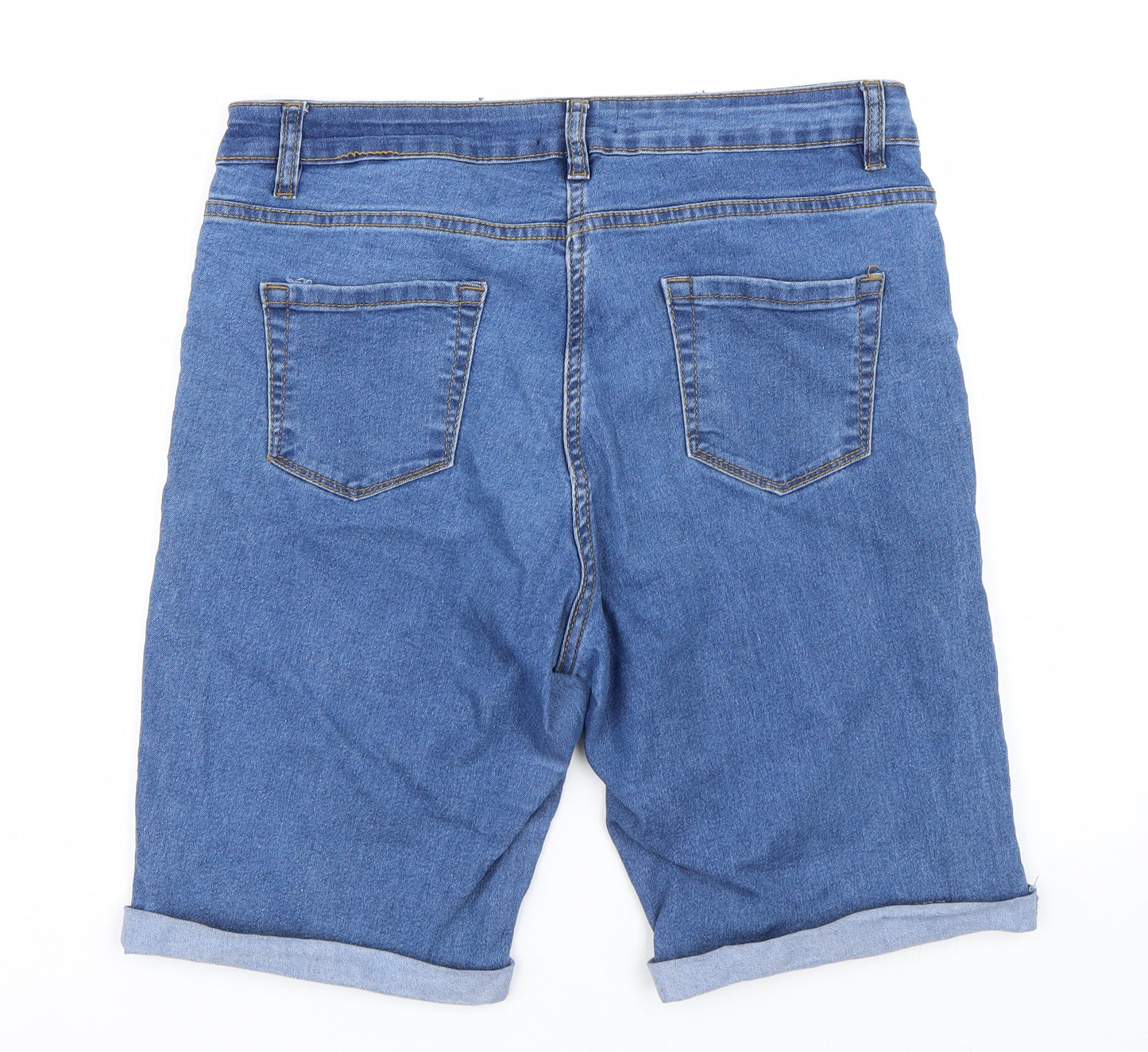 Pep&co Womens Blue  Denim Bermuda Shorts Size 14