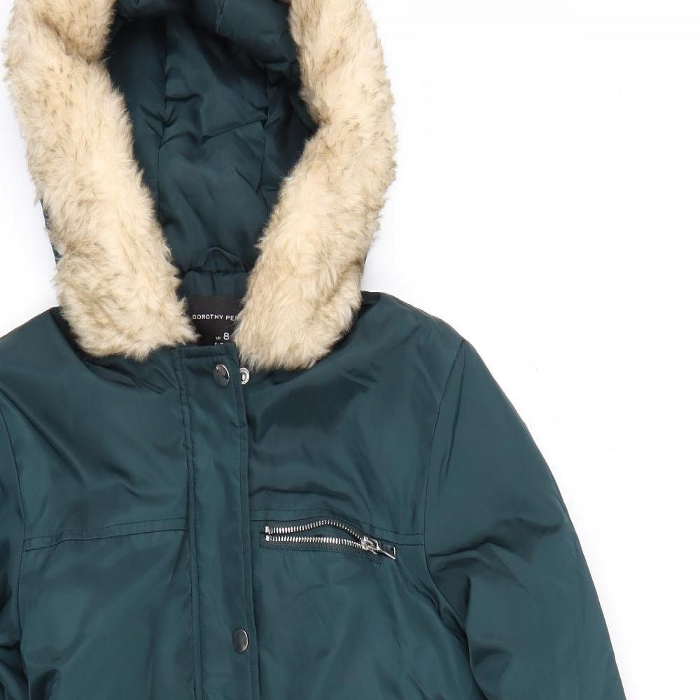 Dorothy Perkins Womens Green   Jacket Coat Size 8