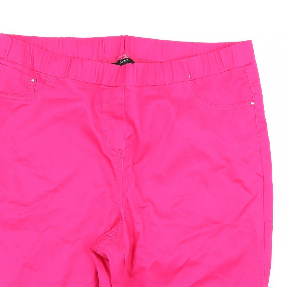 George Womens Pink   Compression Shorts Size 20