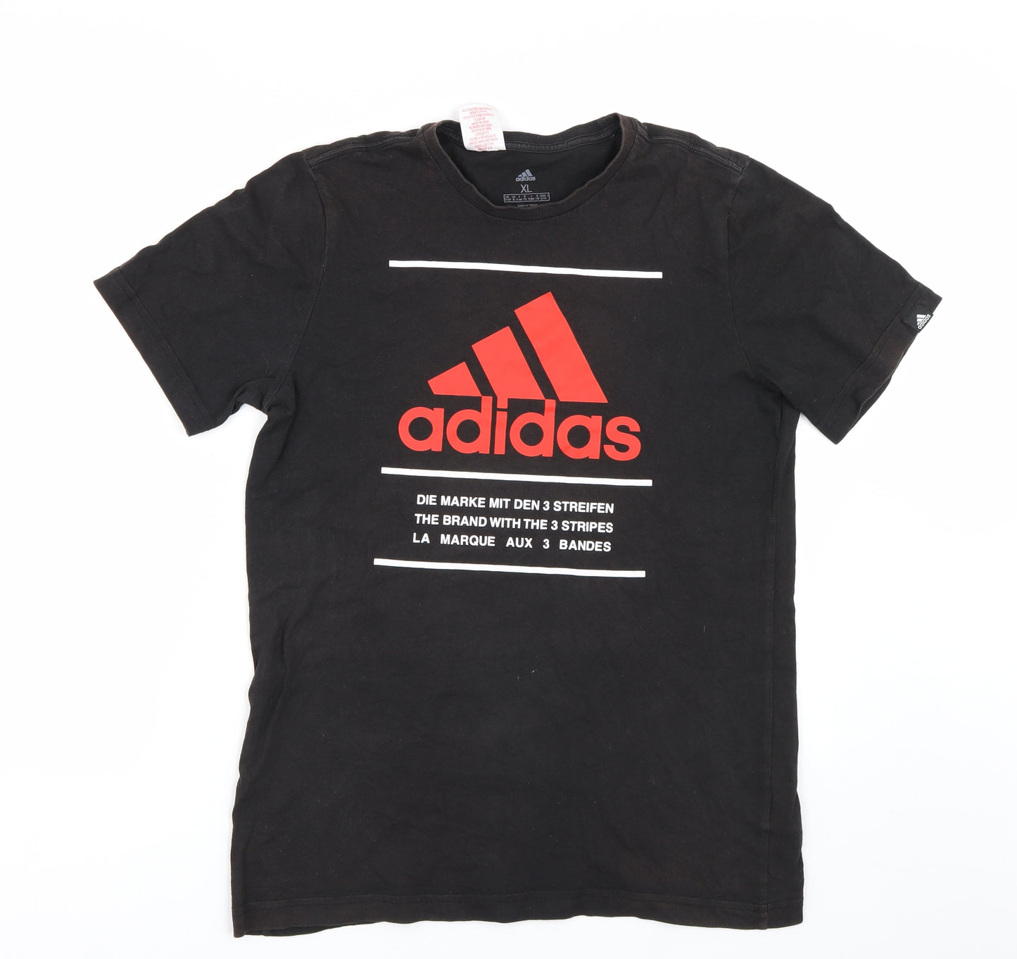 adidas Mens Black    T-Shirt Size XL