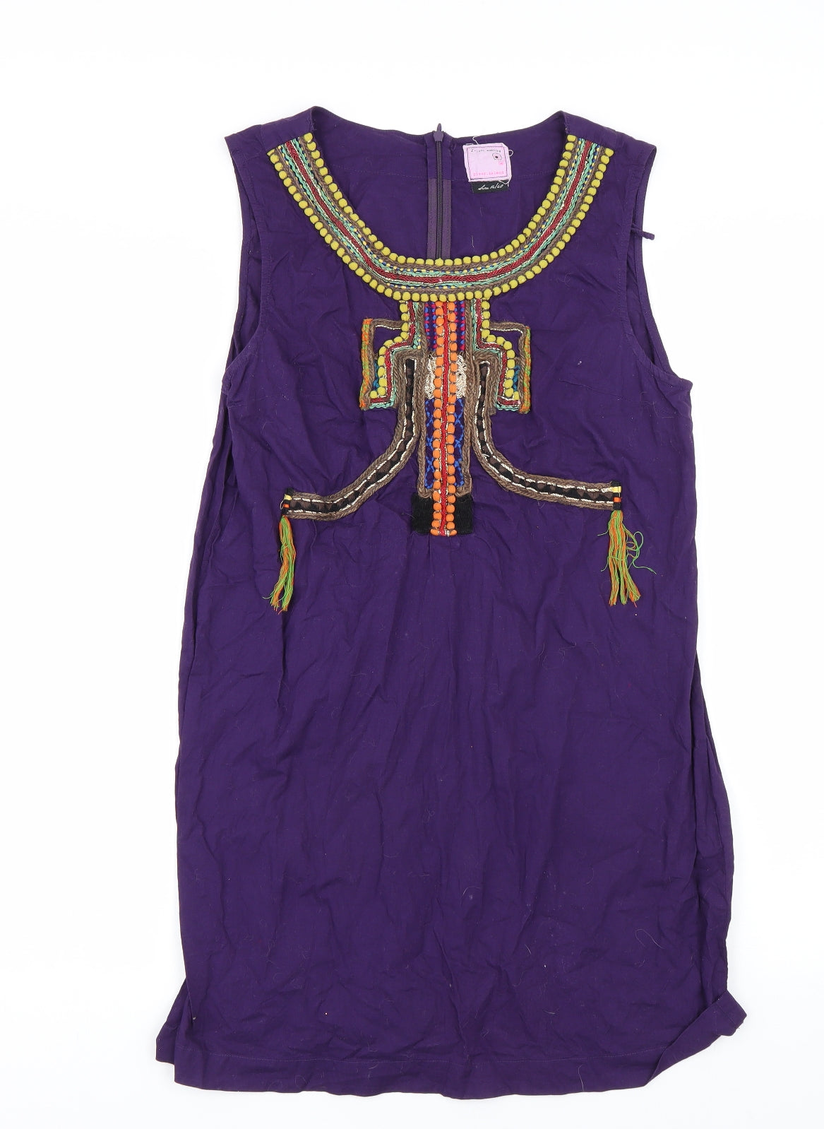 River Island Womens Purple Geometric  Tank Dress  Size 14