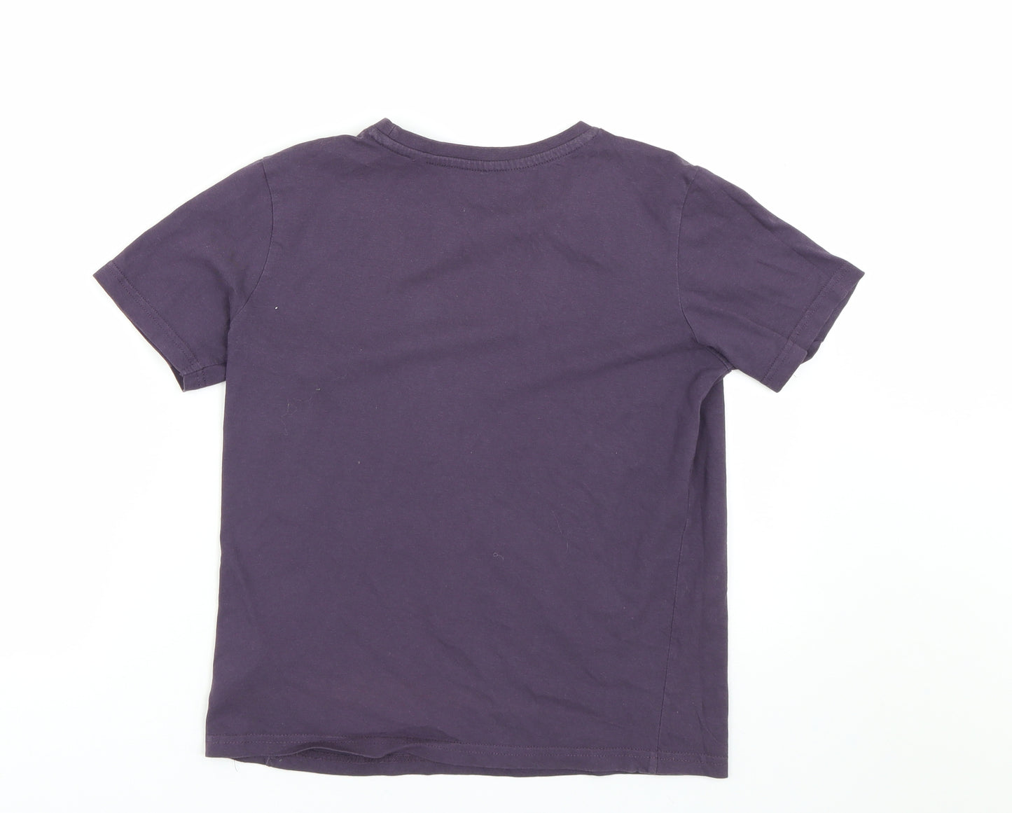 Preworn Boys Purple   Basic T-Shirt Size 10-11 Years