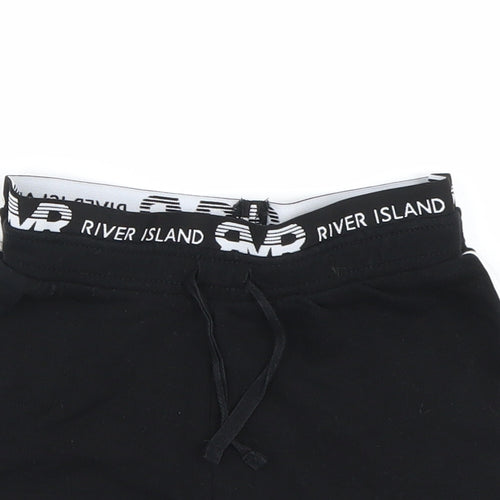 River Island Girls Black   Sailor Shorts Size 7-8 Years
