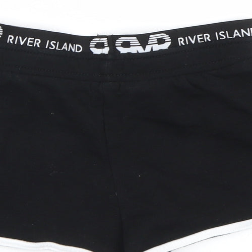 River Island Girls Black   Sailor Shorts Size 7-8 Years