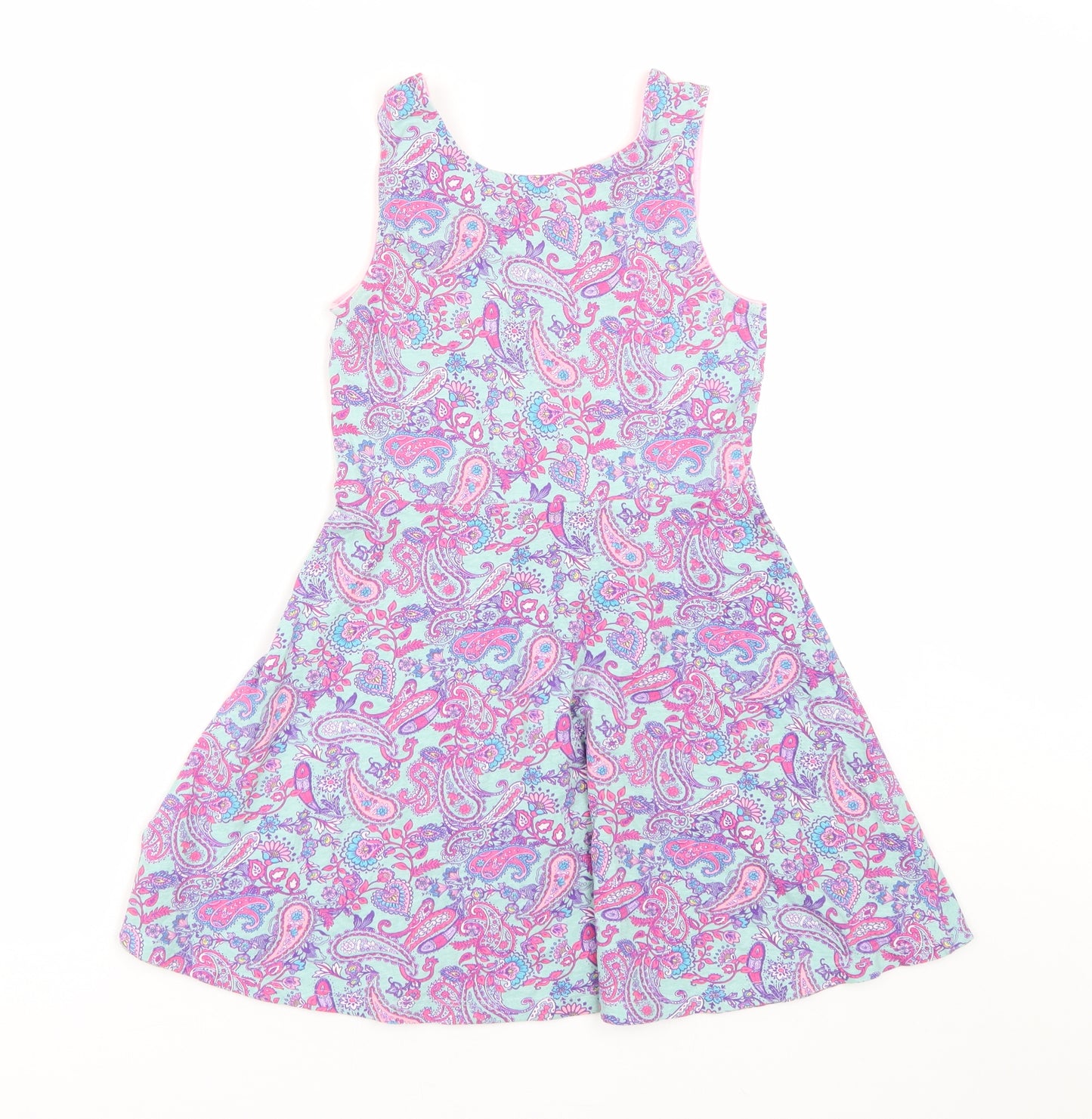 F&F Girls Pink Paisley  Tank Dress  Size 9-10 Years