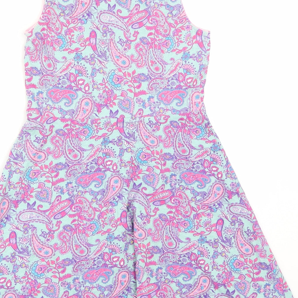 F&F Girls Pink Paisley  Tank Dress  Size 9-10 Years