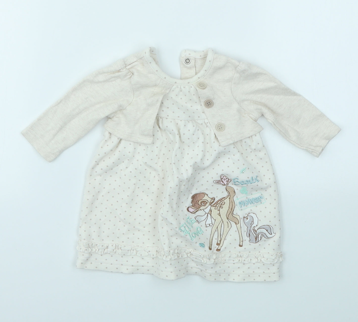 George Girls Ivory   Fit & Flare  Size 0-3 Months