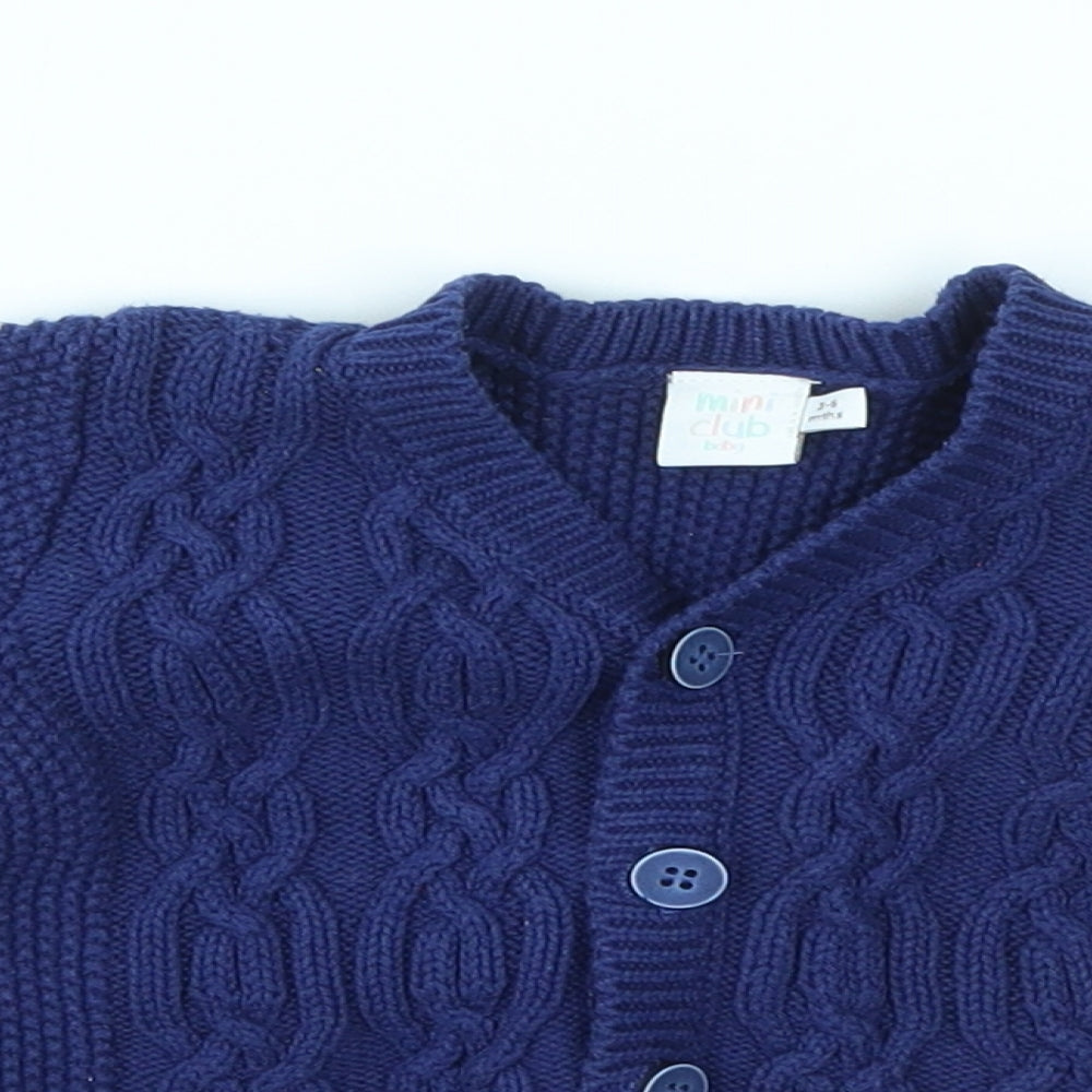 Mini Club Girls Blue   Cardigan Jumper Size 3-6 Months
